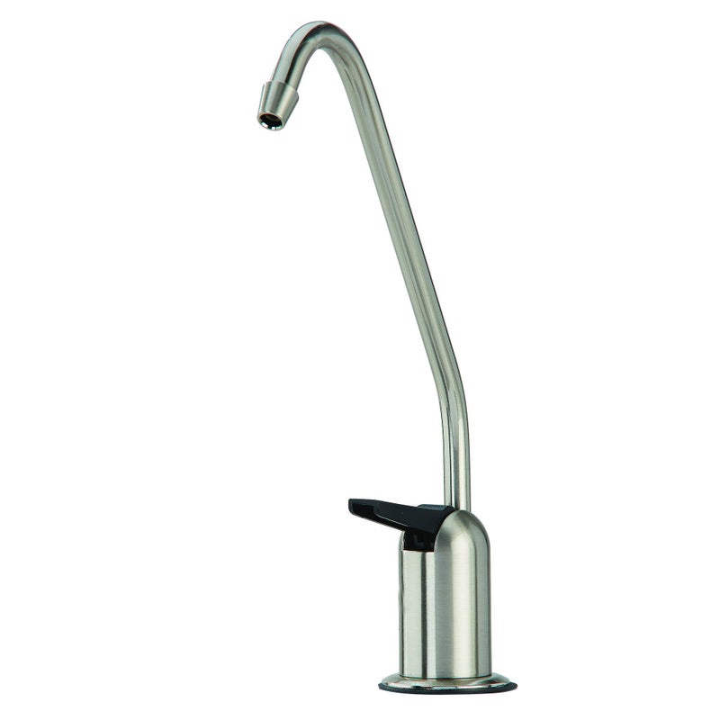 Watts Premier Standard Non-Air Gap Auxiliary Faucet with 1/4" Supply Tubing Connection for RO Reverse Osmosis Water Filtration Systems, Touch N'Flow Spring Loaded Handle, Brushed Nickel - Image 1
